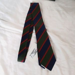 GUCCI NAVY GREEN TIE RED STRIPES L'AVEUGLE PAR AMO